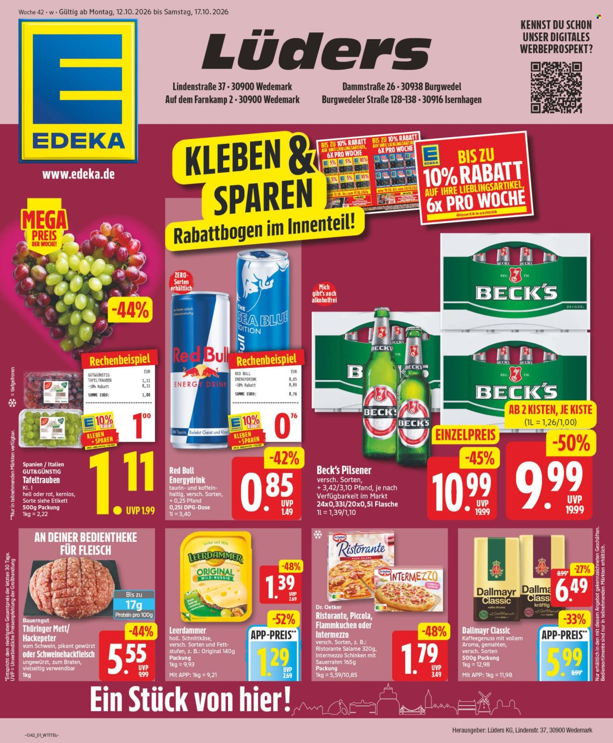 Leták Edeka - 12.10.2026 - 17.10.2026. Strana 1