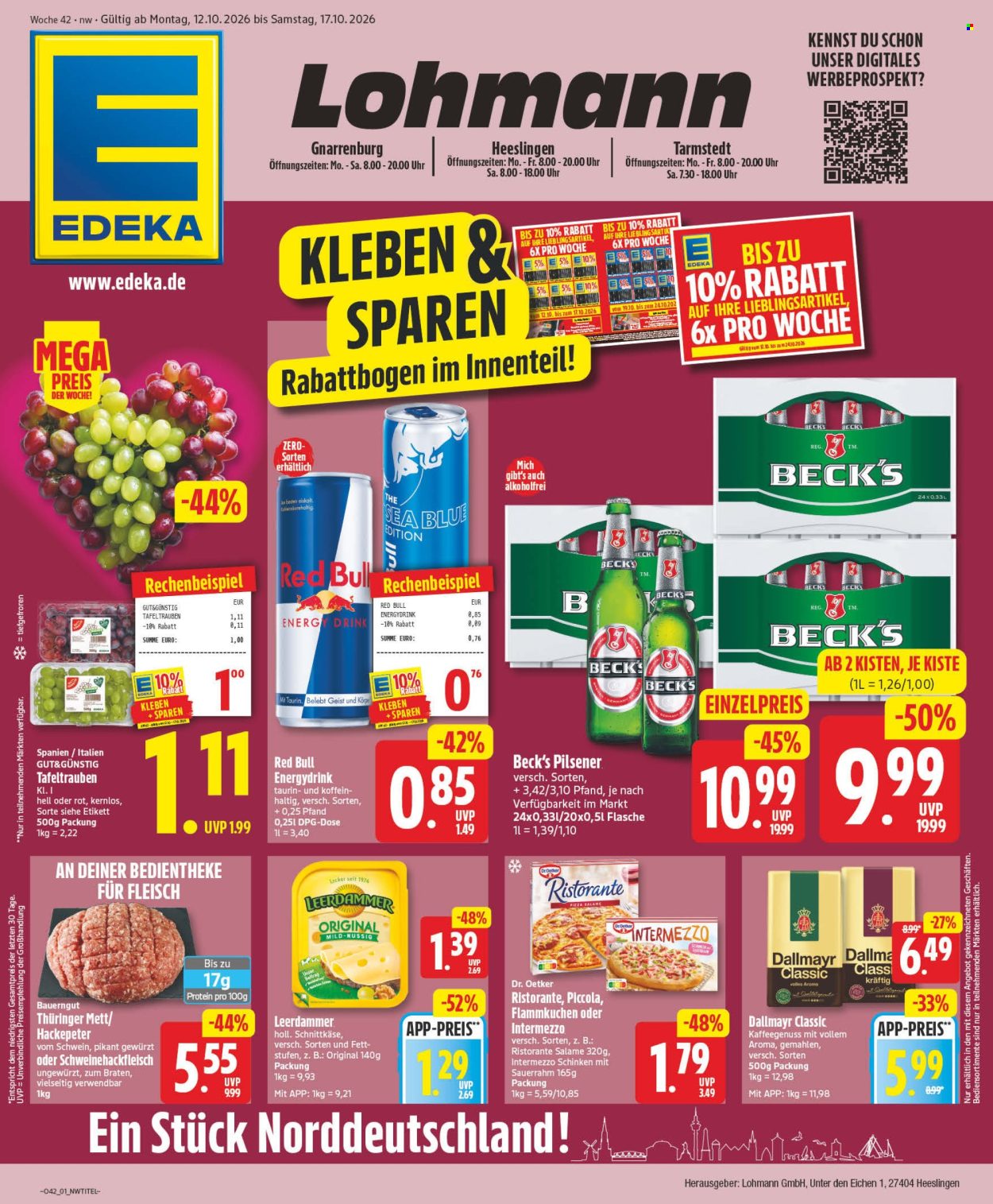 Leták Edeka - 12.10.2026 - 17.10.2026. Strana 1