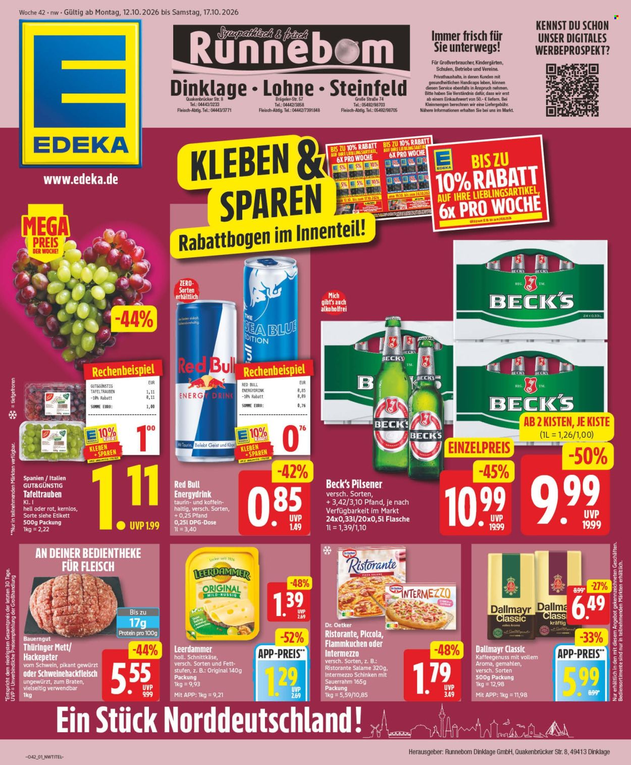 Leták Edeka - 12.10.2026 - 17.10.2026. Strana 1