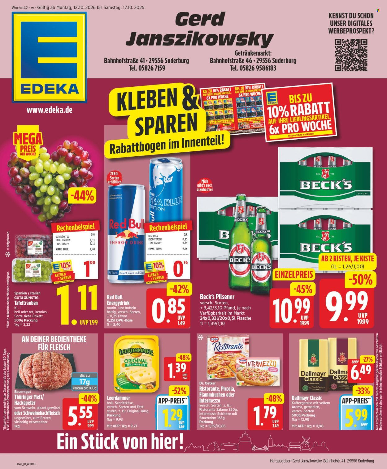 Leták Edeka - 12.10.2026 - 17.10.2026. Strana 1