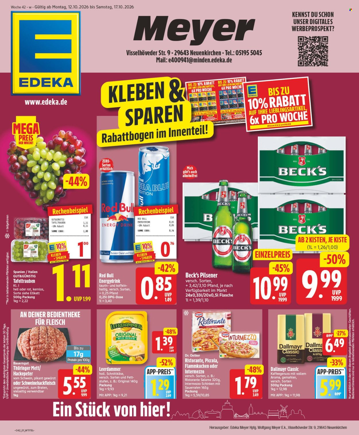 Leták Edeka - 12.10.2026 - 17.10.2026. Strana 1