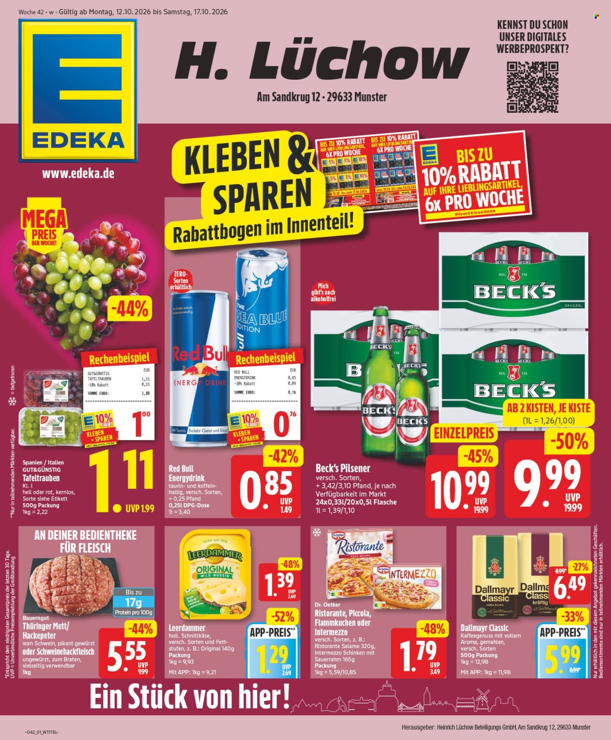 Leták Edeka - 12.10.2026 - 17.10.2026. Strana 1