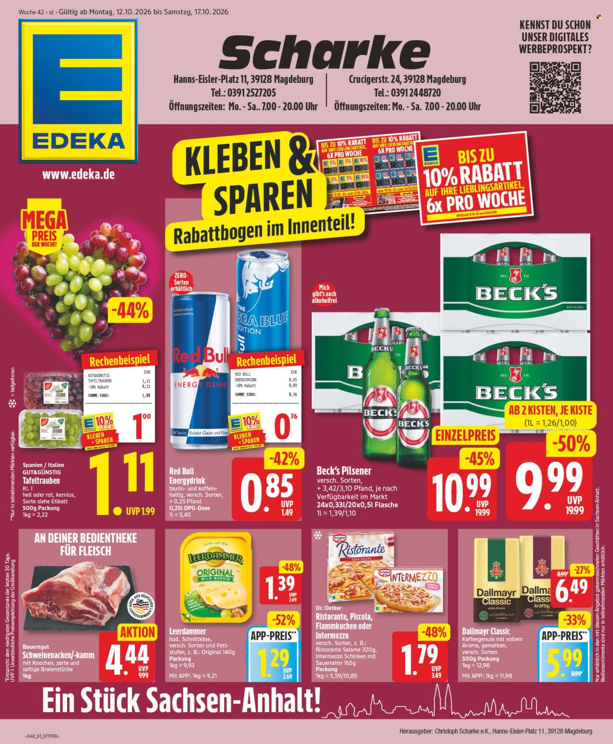 Leták Edeka - 12.10.2026 - 17.10.2026. Strana 1