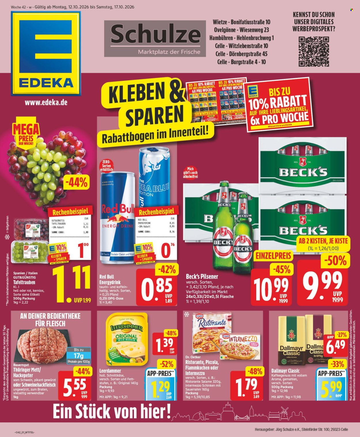 Leták Edeka - 12.10.2026 - 17.10.2026. Strana 1