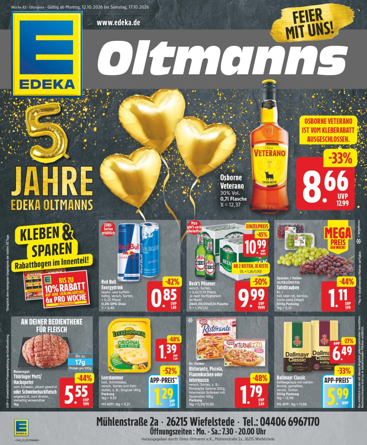 Leták Edeka - 12.10.2026 - 17.10.2026. Strana 1