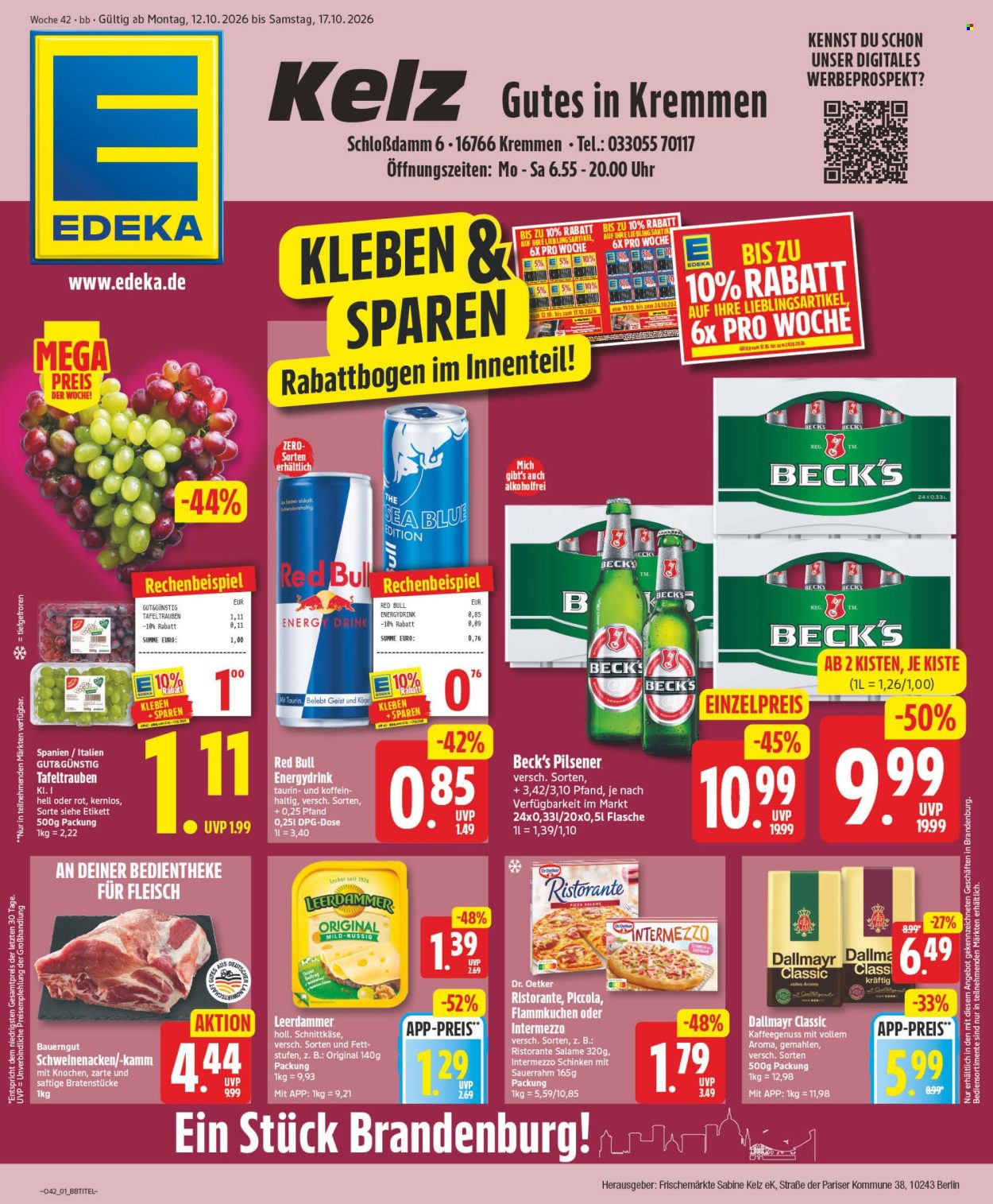 Leták Edeka - 12.10.2026 - 17.10.2026. Strana 1