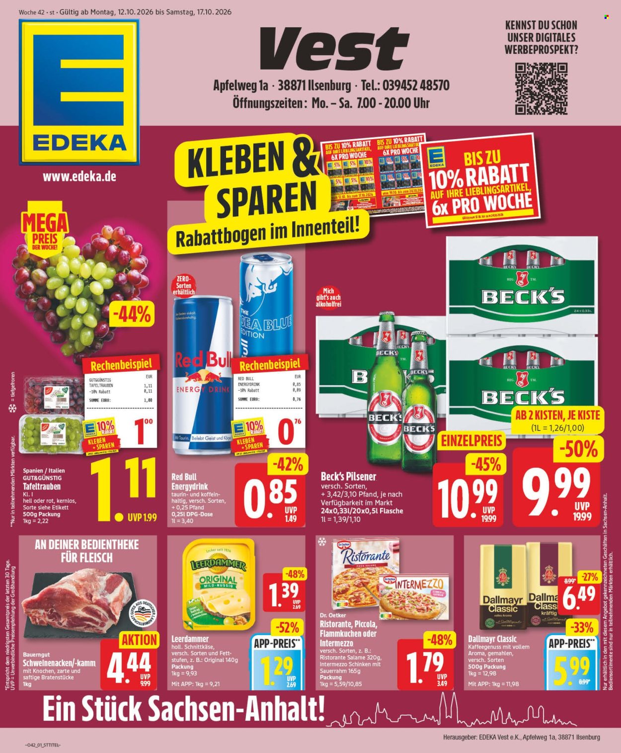 Leták Edeka - 12.10.2026 - 17.10.2026. Strana 1