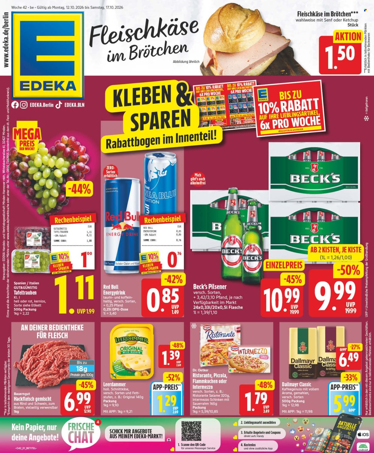 Leták Edeka - 12.10.2026 - 17.10.2026. Strana 1