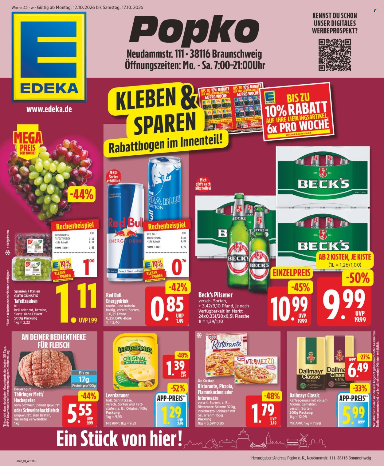 Leták Edeka - 12.10.2026 - 17.10.2026. Strana 1