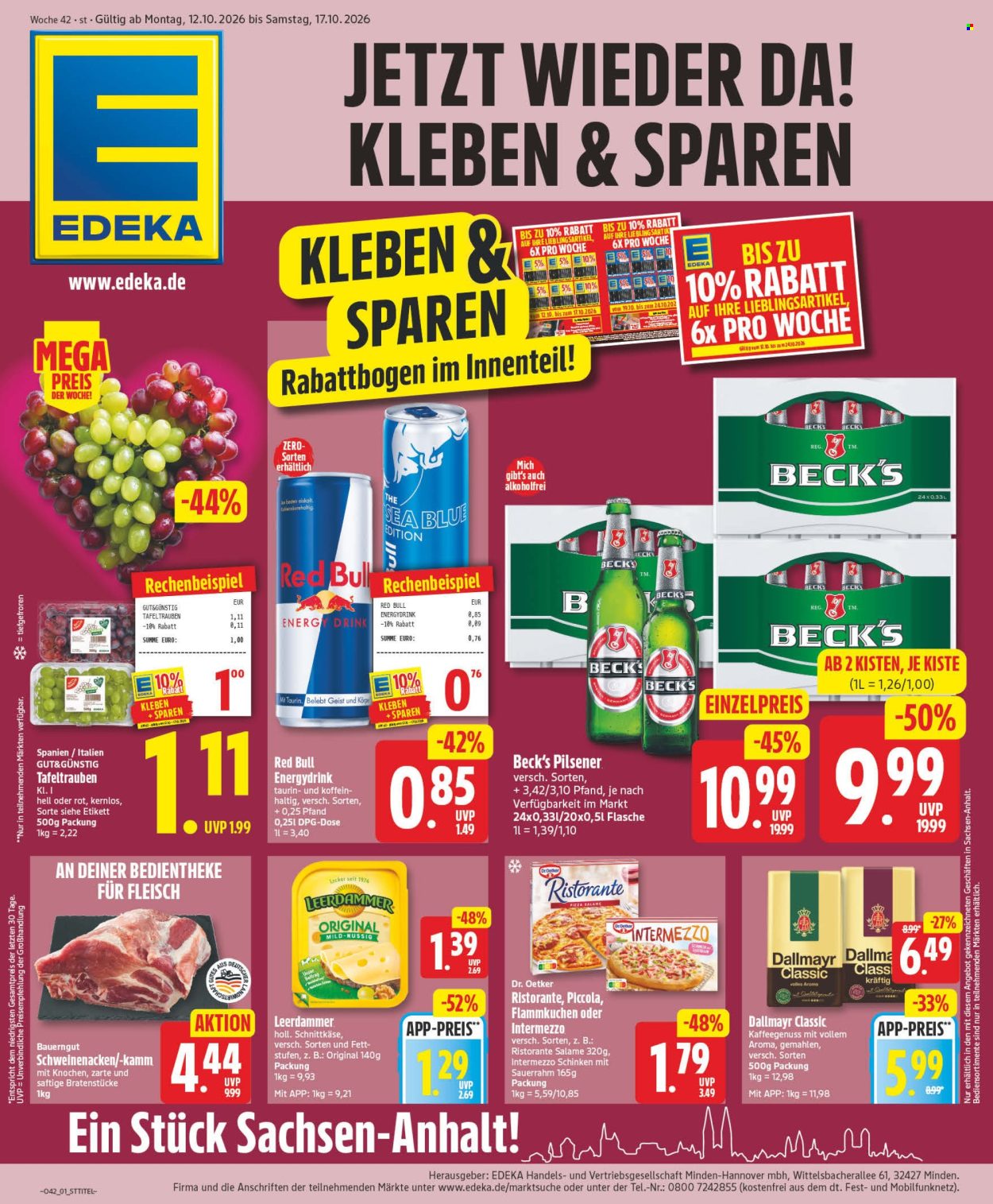 Leták Edeka - 12.10.2026 - 17.10.2026. Strana 1