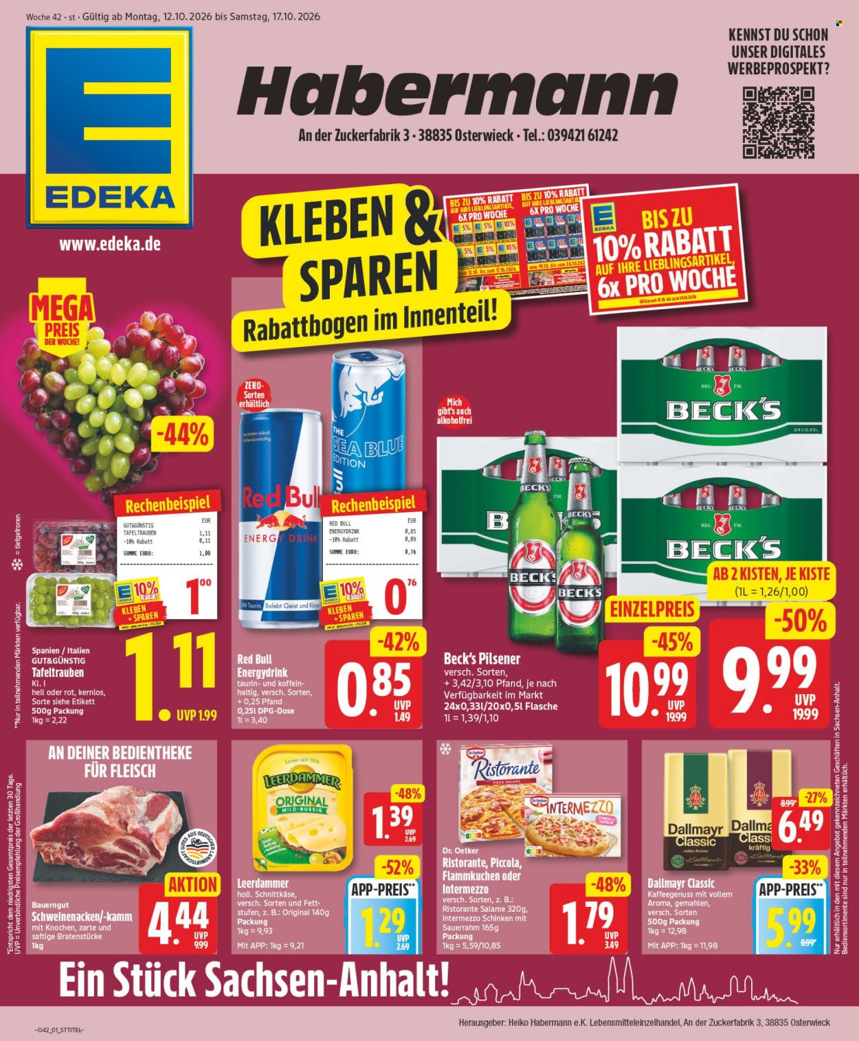 Leták Edeka - 12.10.2026 - 17.10.2026. Strana 1