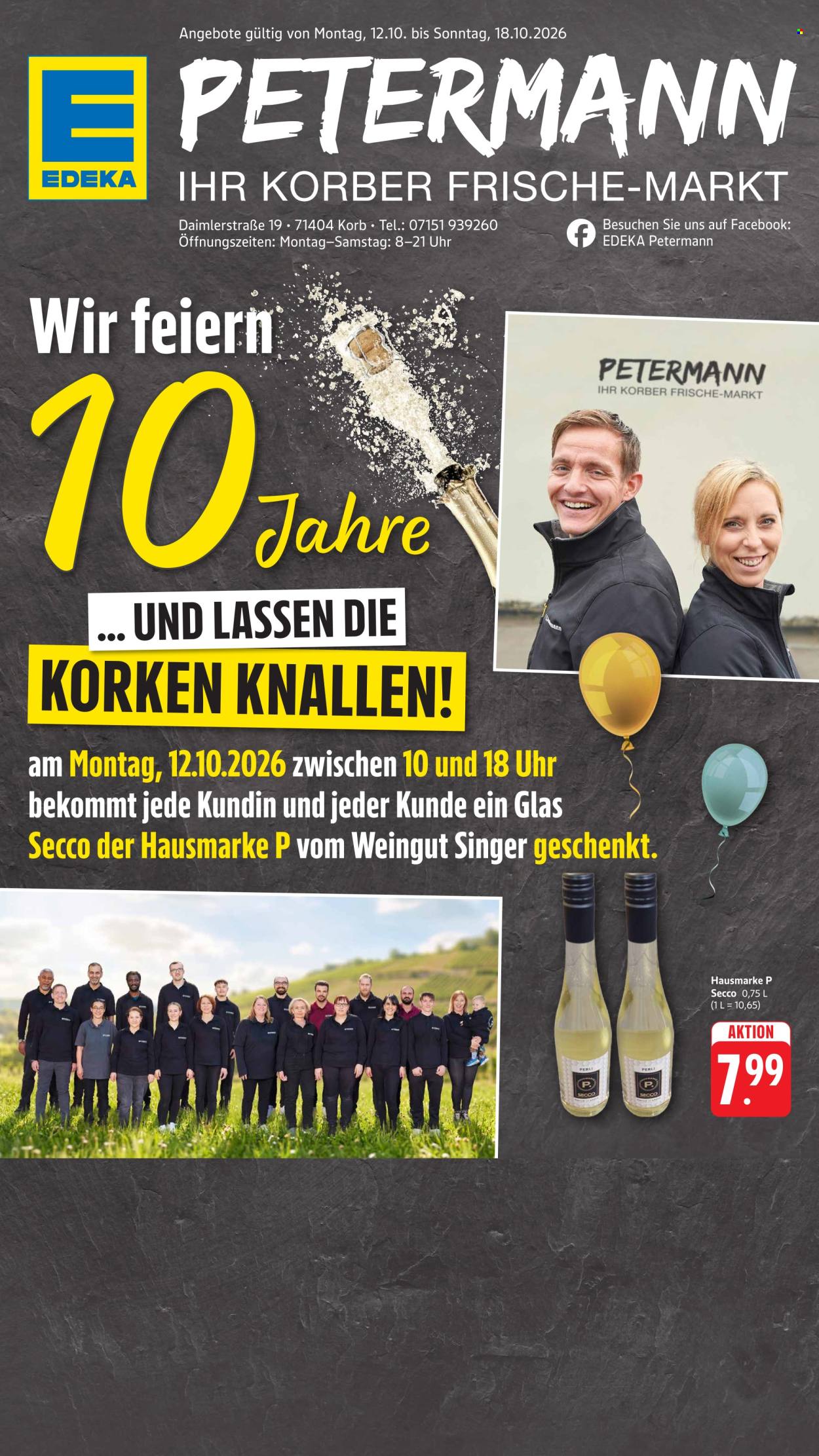 Leták Edeka - 12.10.2026 - 17.10.2026. Strana 1