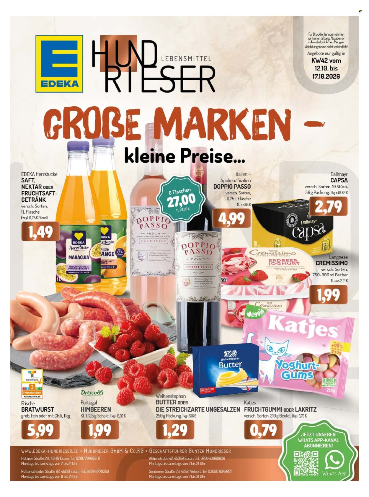 Leták Edeka - 12.10.2026 - 17.10.2026. Strana 1