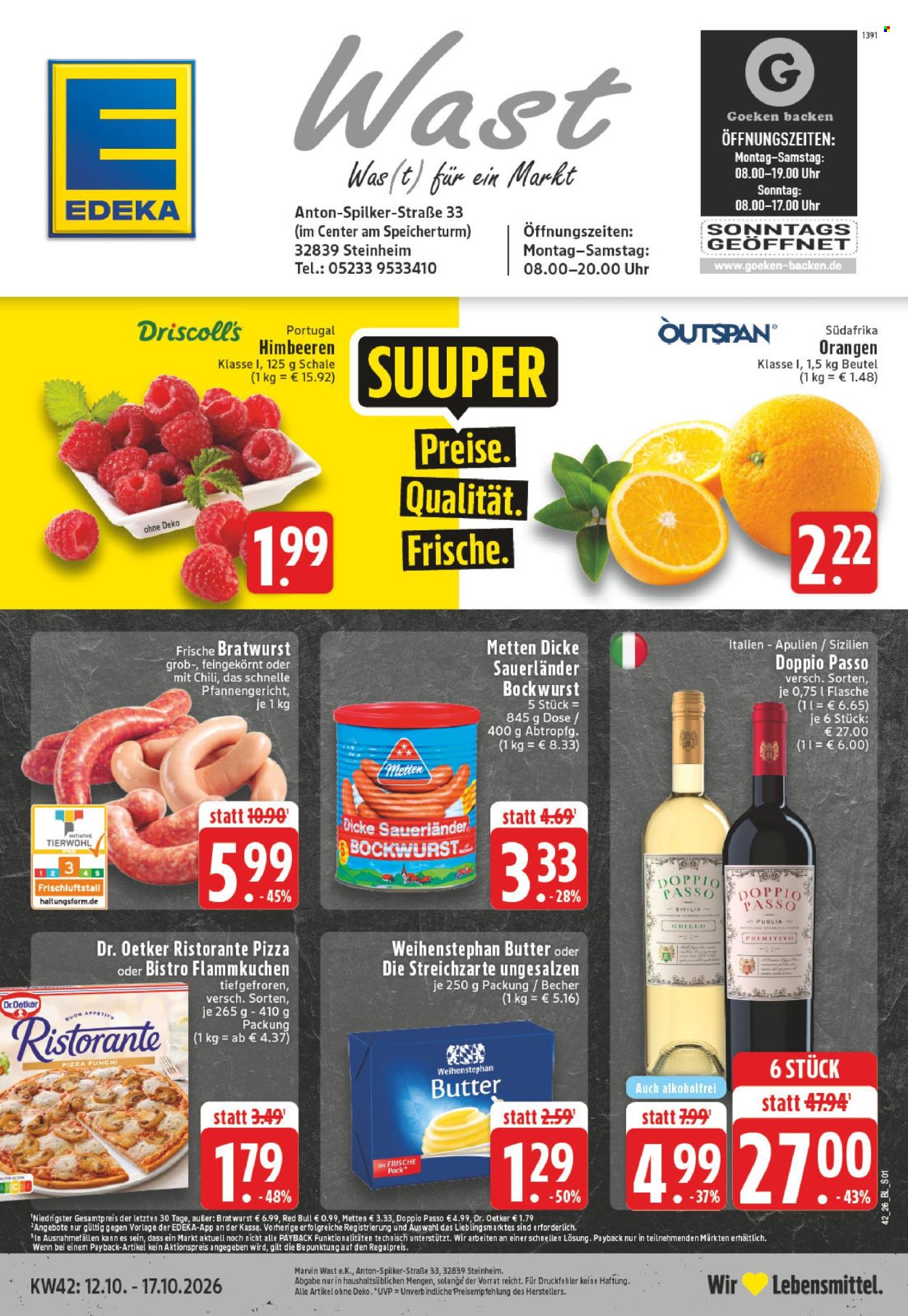 Leták Edeka - 12.10.2026 - 17.10.2026. Strana 1