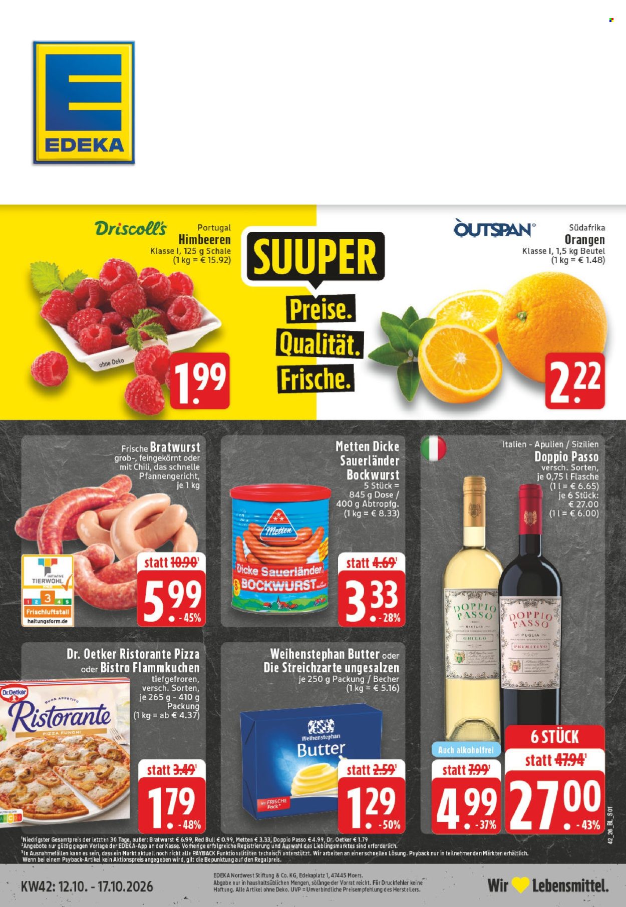 Leták Edeka - 12.10.2026 - 17.10.2026. Strana 1