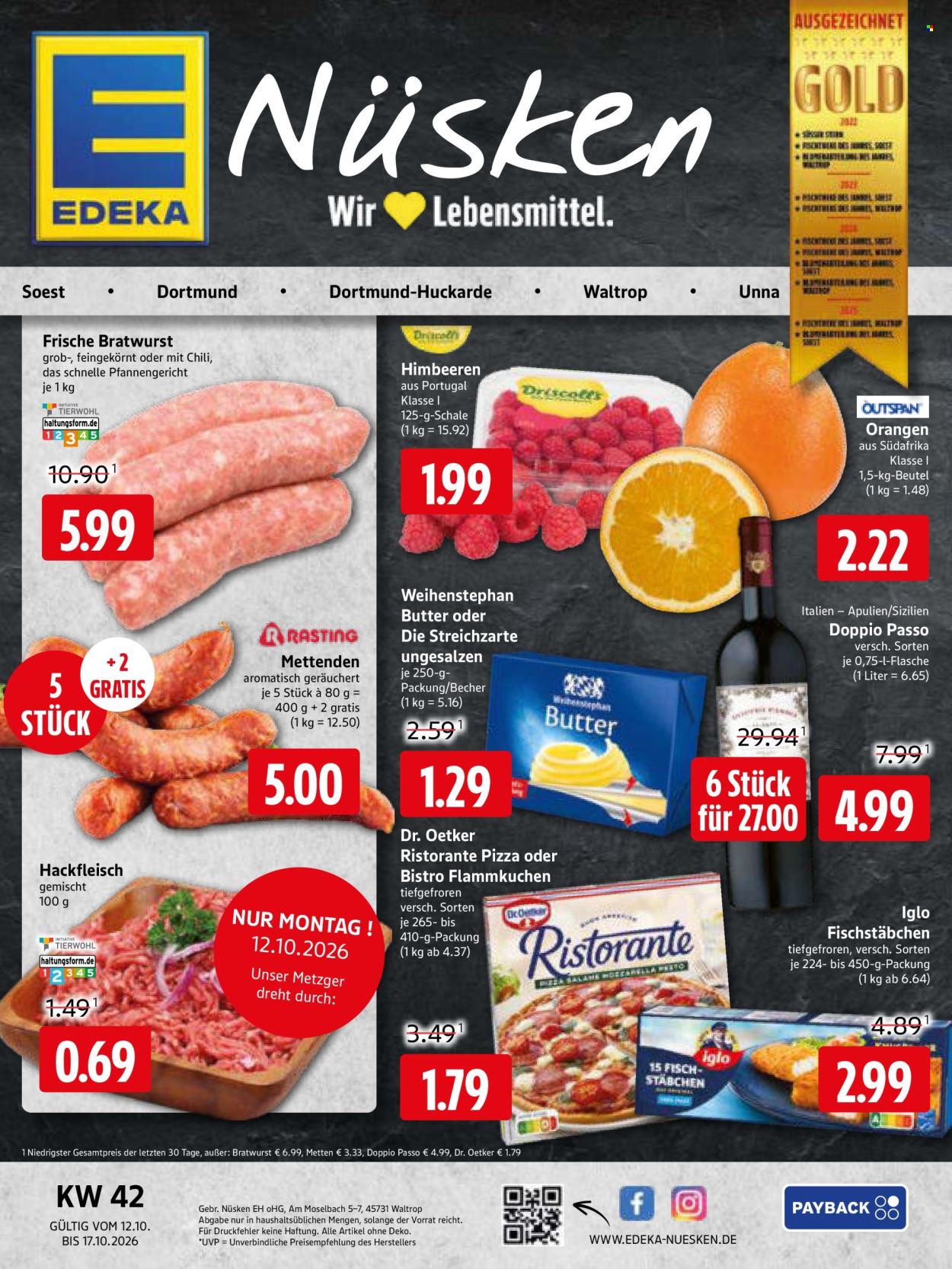 Leták Edeka - 12.10.2026 - 17.10.2026. Strana 1