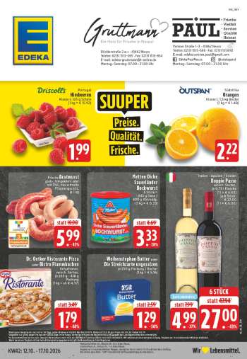 Prospekte Edeka - 12.10.2026 - 17.10.2026.