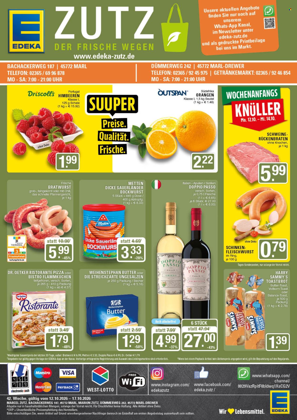 Leták Edeka - 12.10.2026 - 17.10.2026. Strana 1