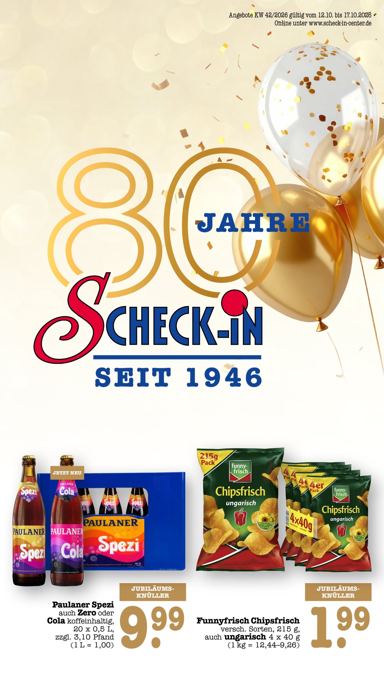 Leták Scheck-in - 12.10.2026 - 17.10.2026. Strana 1