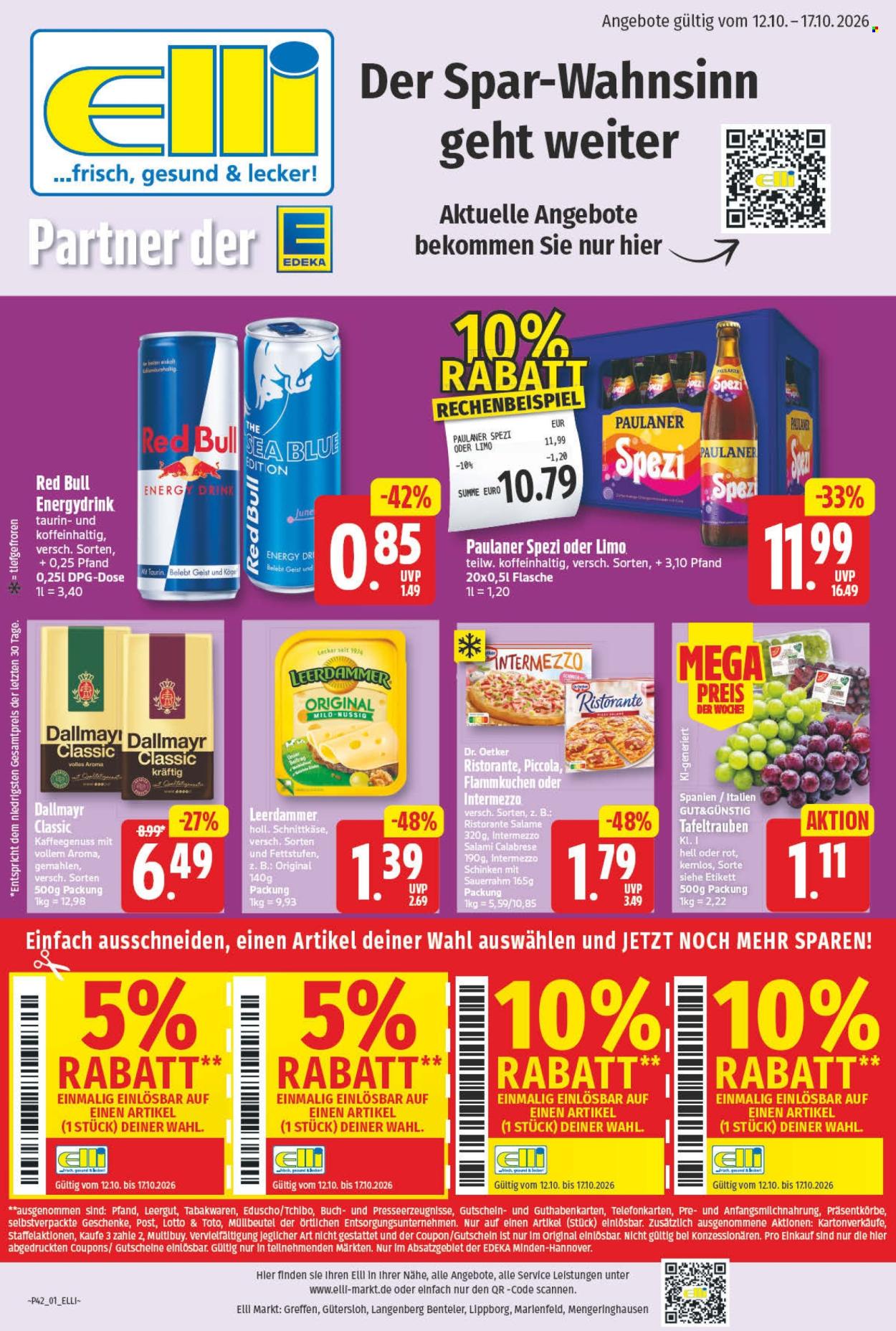 Leták Edeka - 12.10.2026 - 17.10.2026. Strana 1