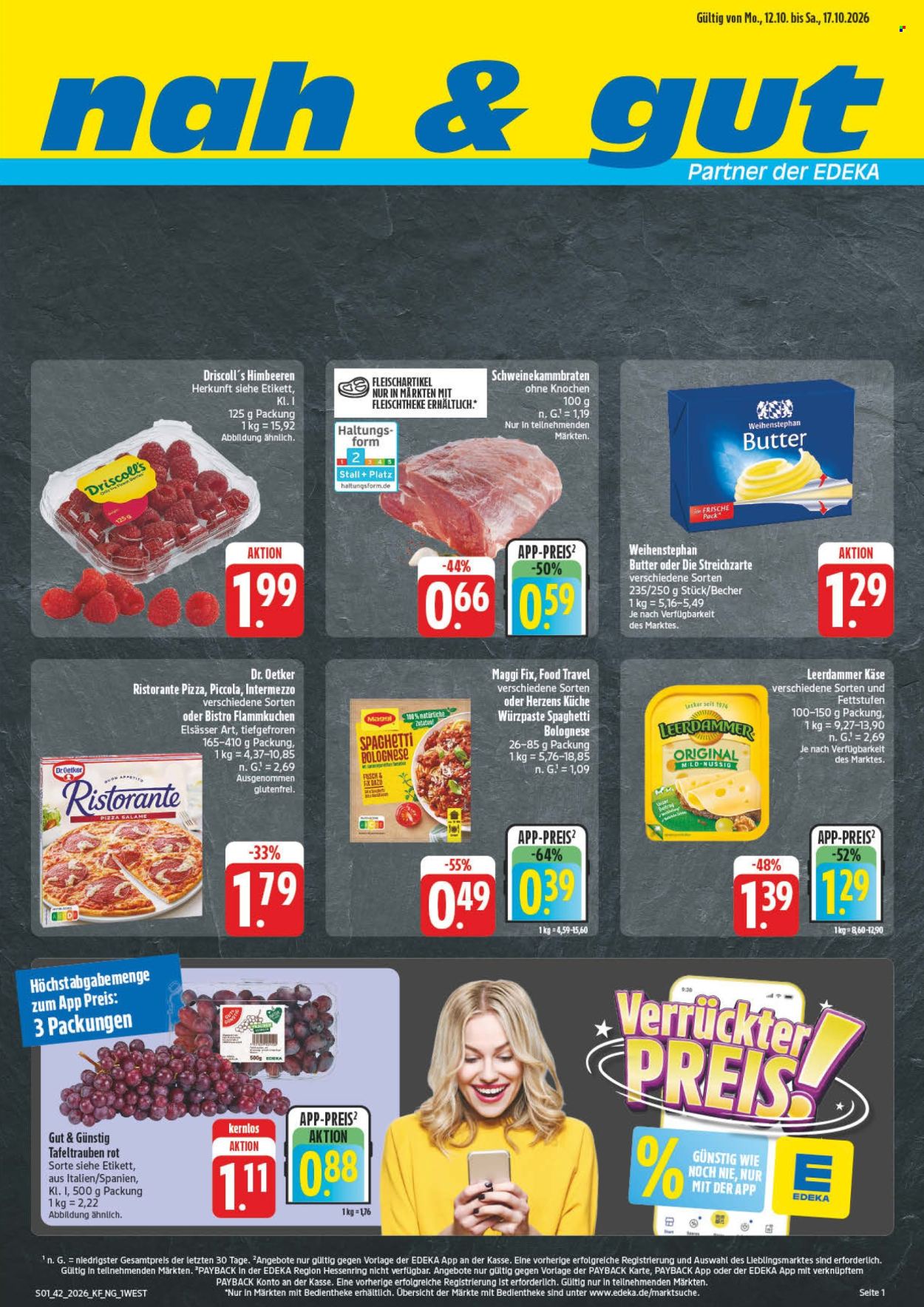 Leták Edeka - 12.10.2026 - 17.10.2026. Strana 1
