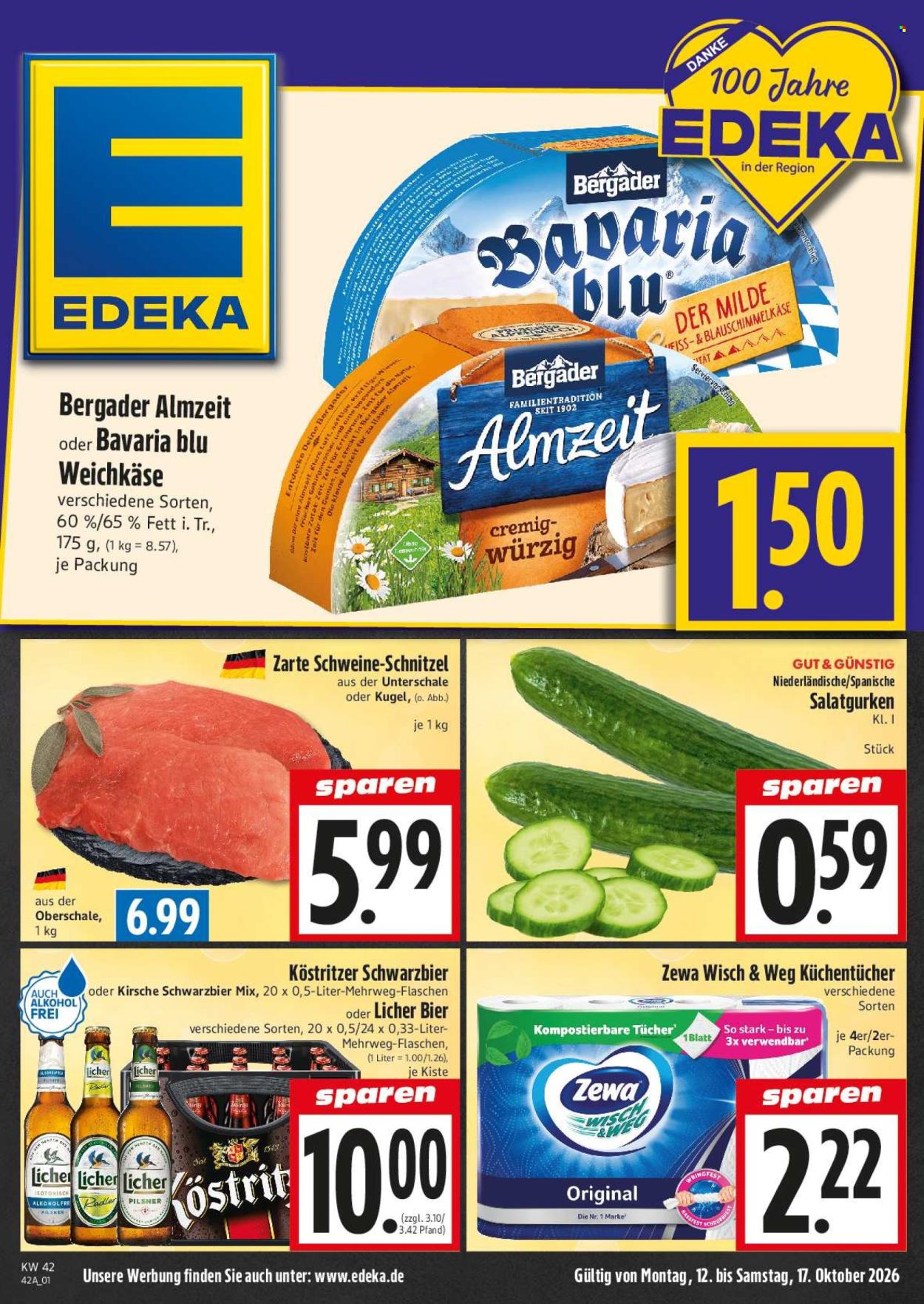 Leták Edeka - 12.10.2026 - 17.10.2026. Strana 1