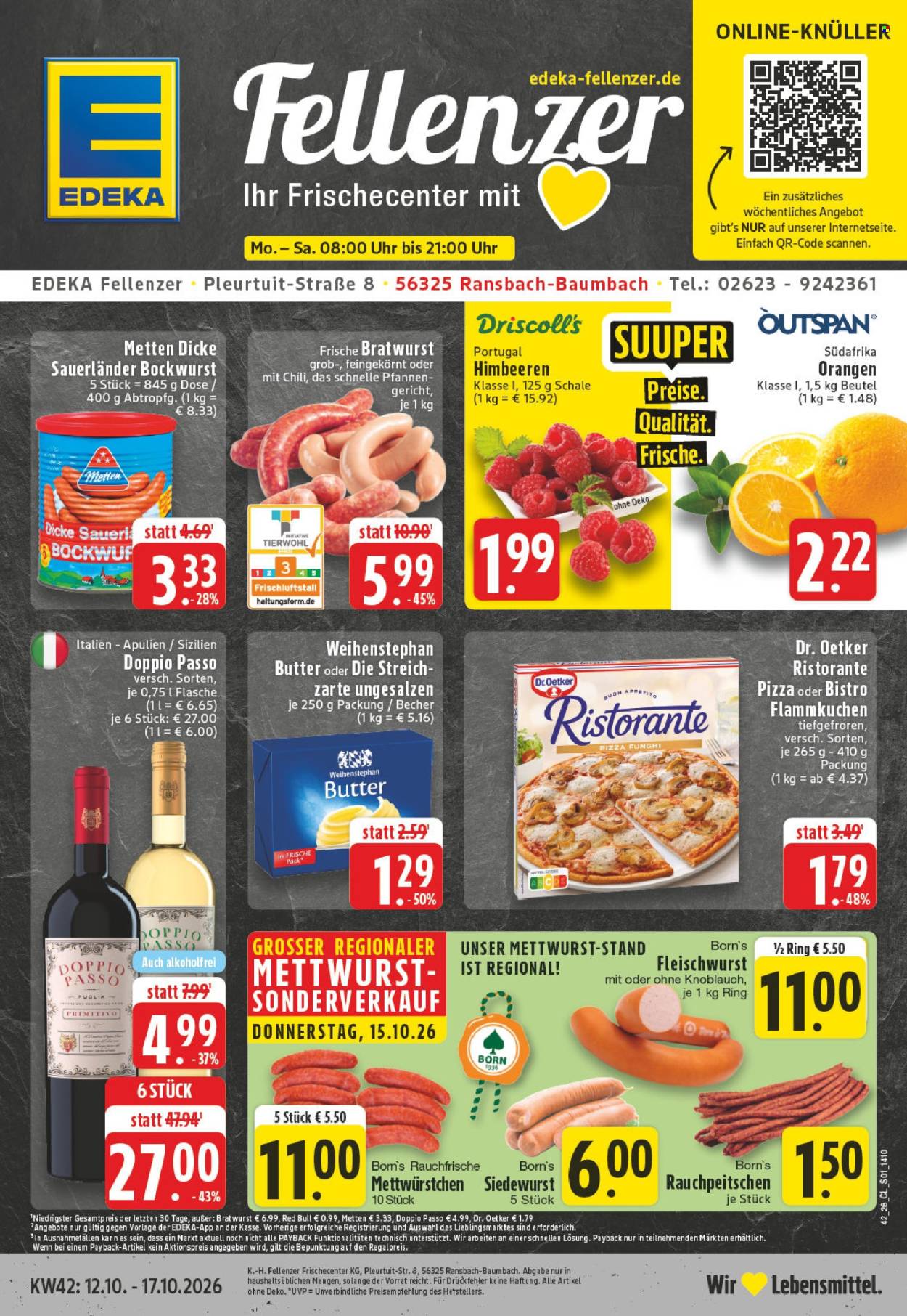 Leták Edeka - 12.10.2026 - 17.10.2026. Strana 1
