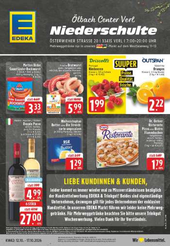 Prospekte Edeka - 12.10.2026 - 17.10.2026.