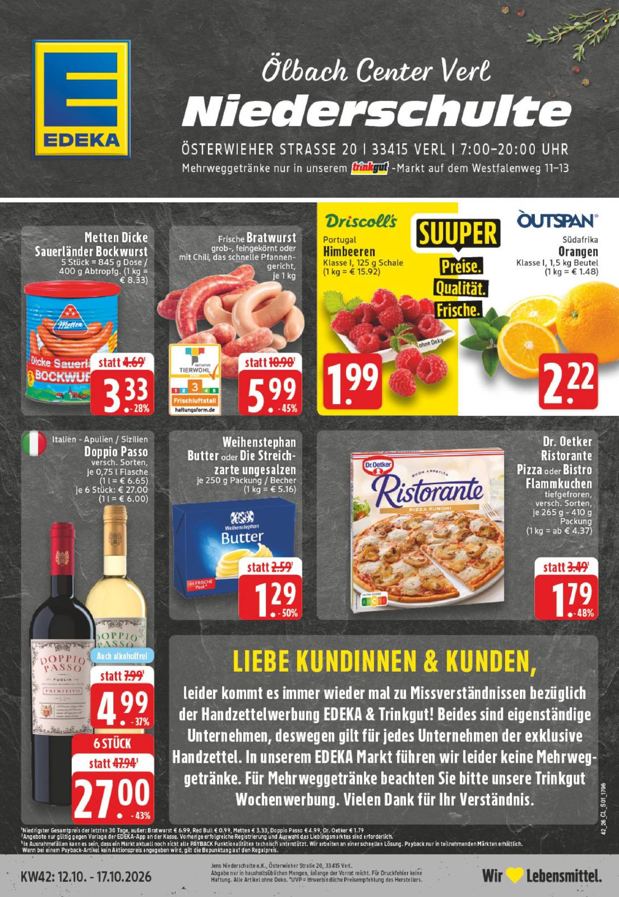 Leták Edeka - 12.10.2026 - 17.10.2026. Strana 1