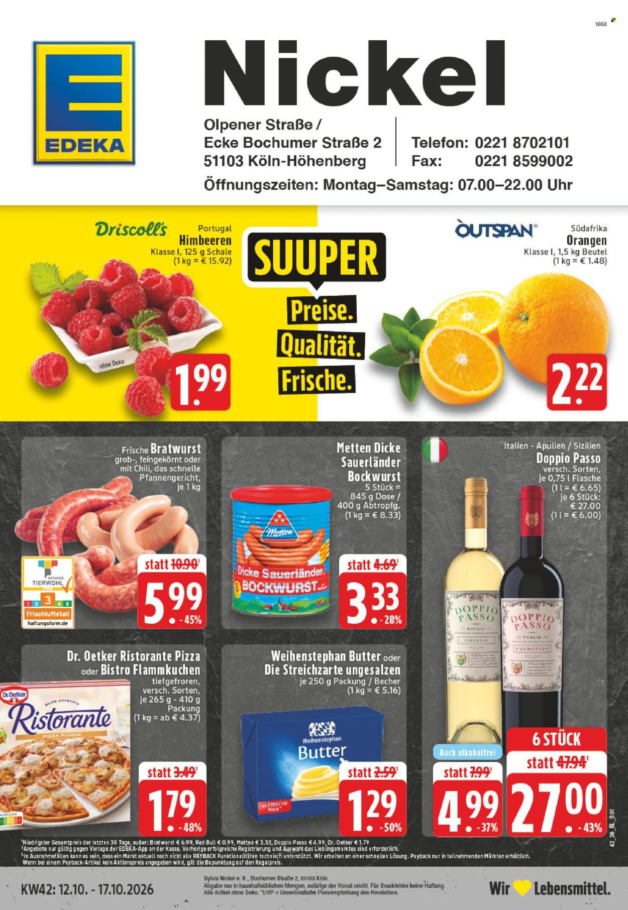 Leták Edeka - 12.10.2026 - 17.10.2026. Strana 1