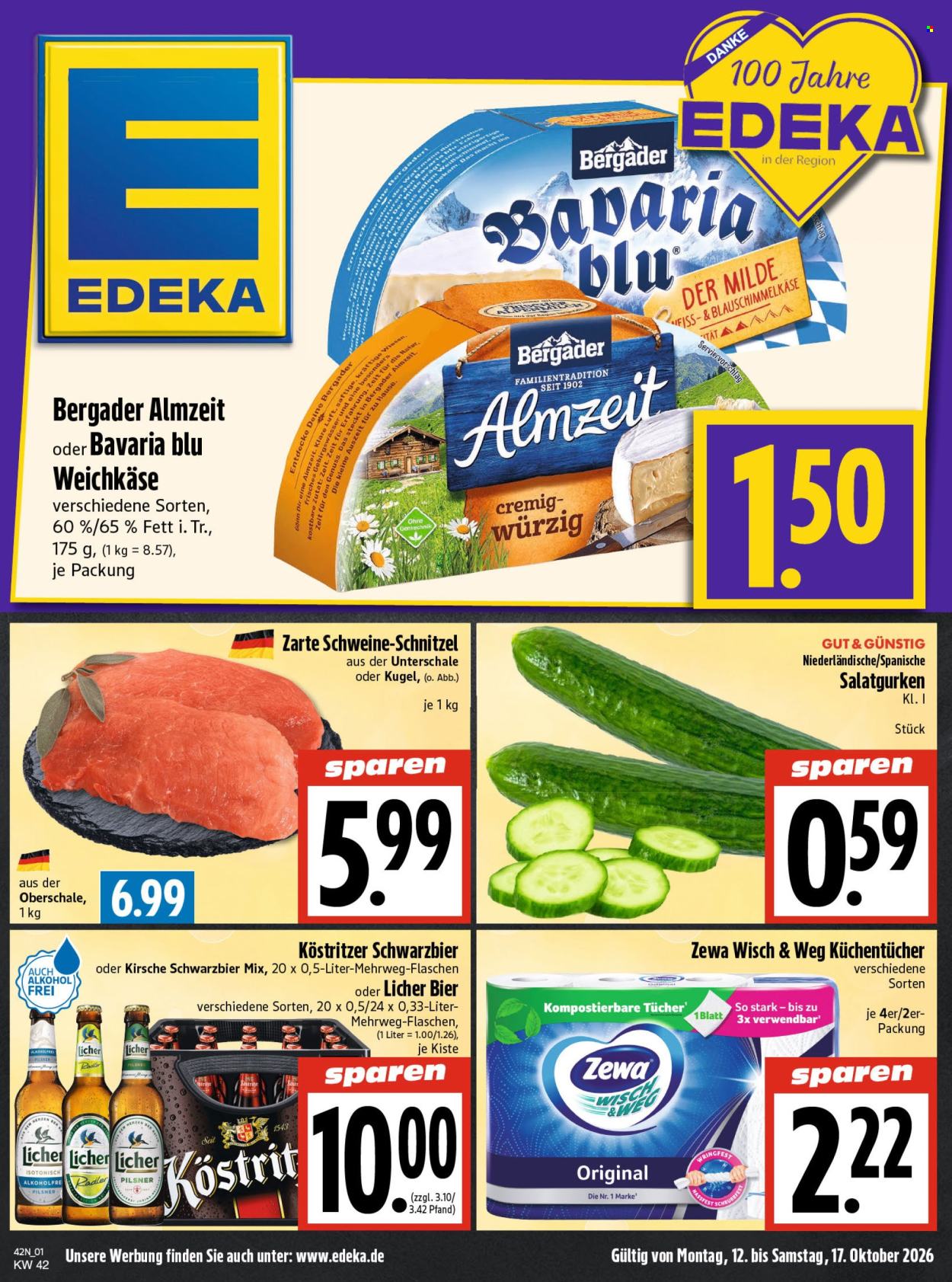 Leták Edeka - 12.10.2026 - 17.10.2026. Strana 1