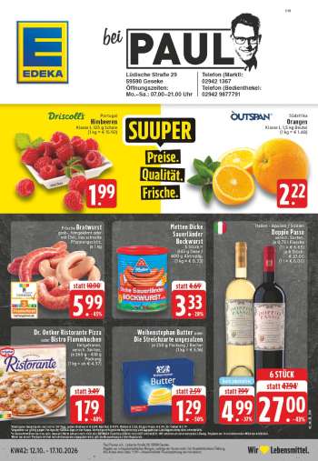 Prospekte Edeka - 12.10.2026 - 17.10.2026.