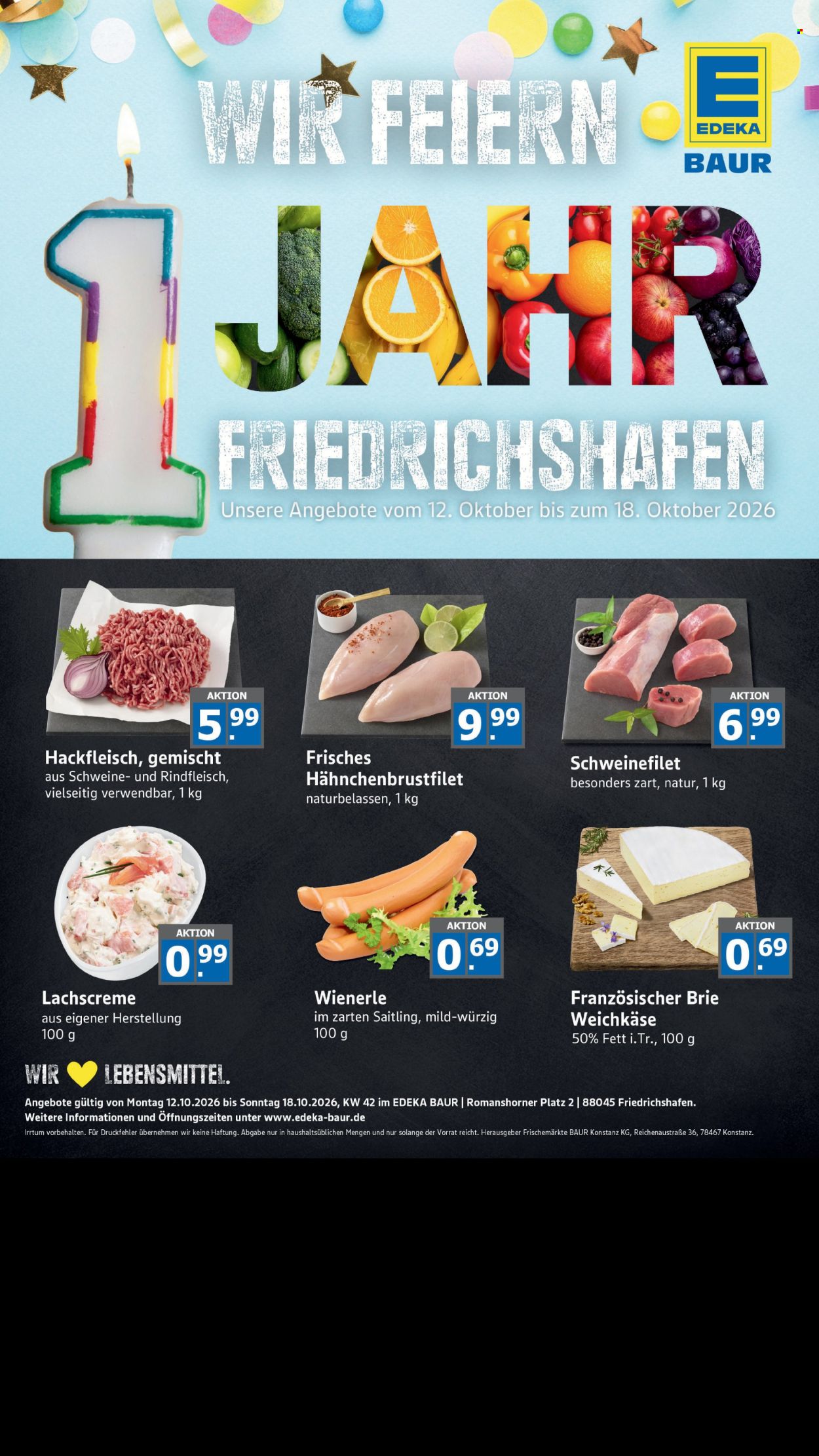 Leták Edeka - 12.10.2026 - 17.10.2026. Strana 1