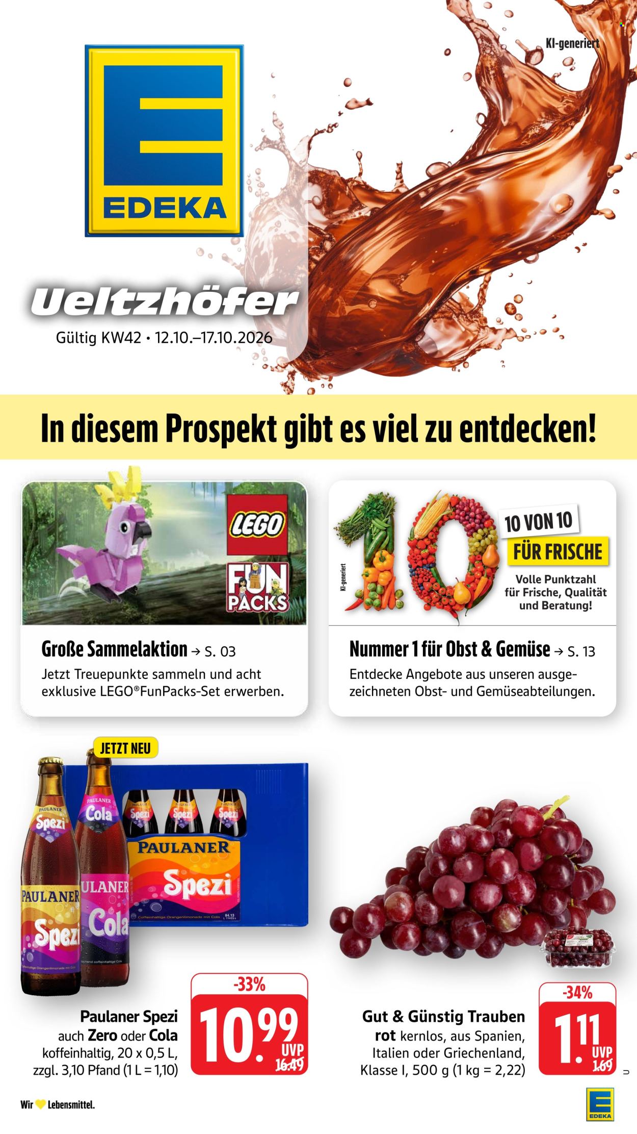 Leták Edeka - 12.10.2026 - 17.10.2026. Strana 1