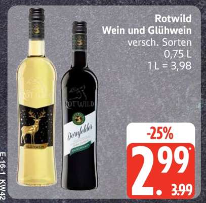 Rotwild Wein und Glühwein