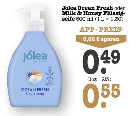 Jolea Ocean Fresh oder Milk & Honey Flüssigseife
