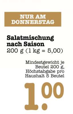 Salatmischung nach Saison