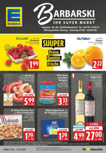 Prospekte Edeka - 12.10.2026 - 17.10.2026.