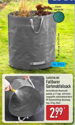 GARDENLINE Faltbarer Gartenabfallsack