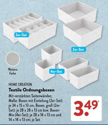 HOME CREATION Textile Ordnungsboxen