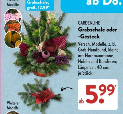 GARDENLINE Grabschale oder -Gesteck