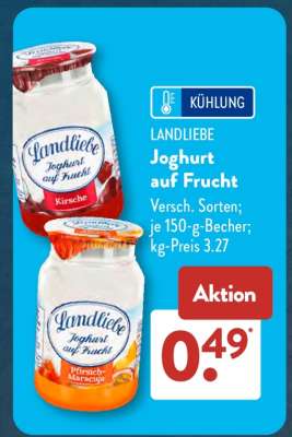 LANDLIEBE Joghurt auf Frucht