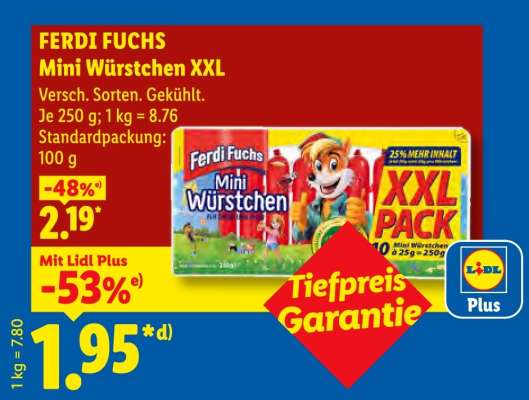 Ferdi Fuchs Mini Würstchen XXL