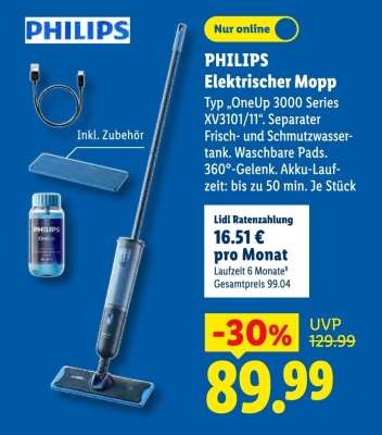 PHILIPS Elektrischer Mopp