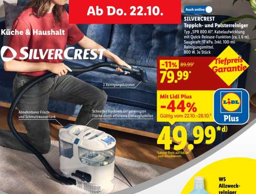 SILVERCREST Teppich- und Polsterreiniger