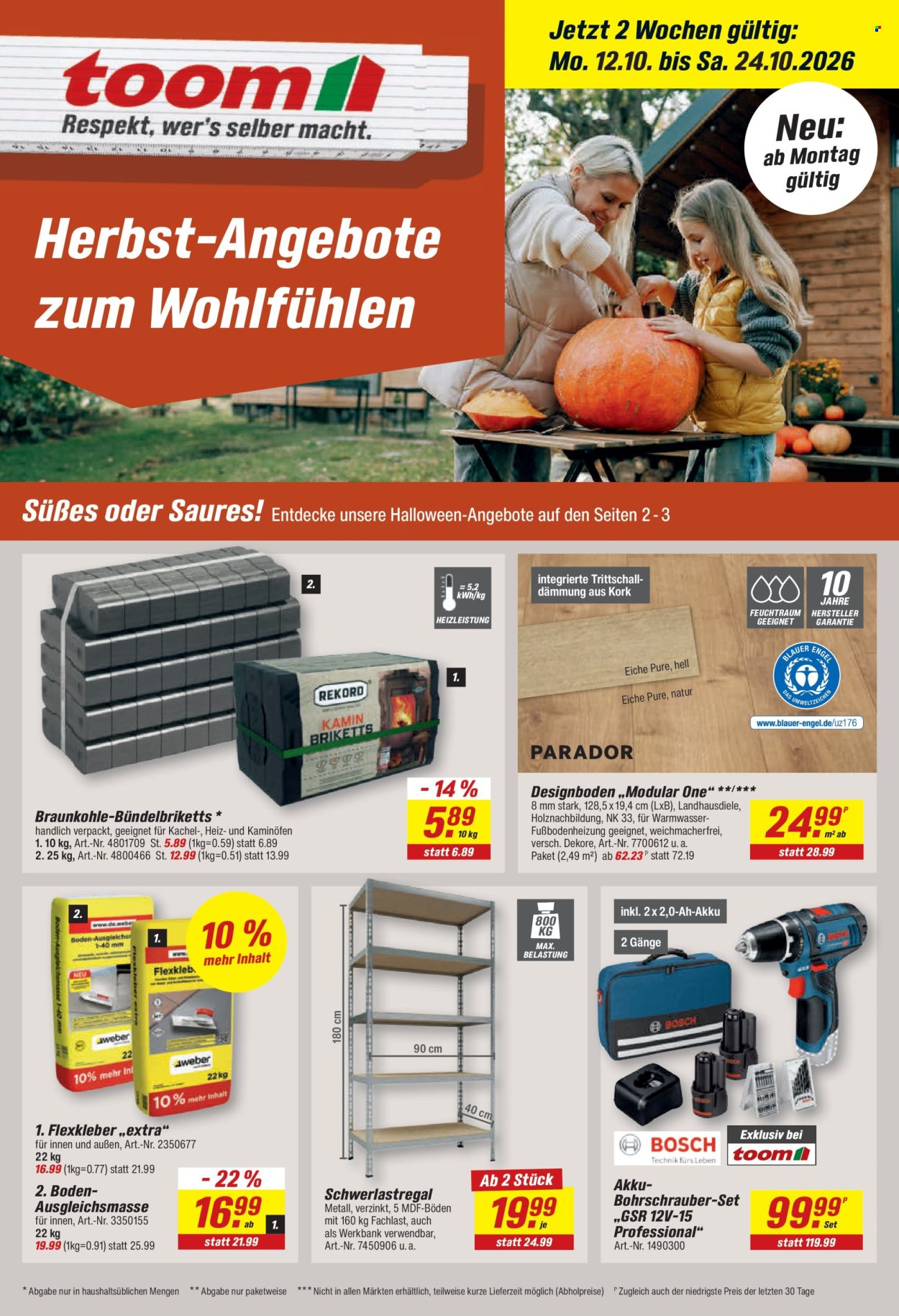 Leták toom Baumarkt - 12.10.2026 - 24.10.2026. Strana 1