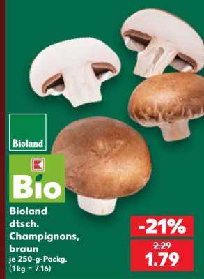 Bioland dtsch. Champignons, braun