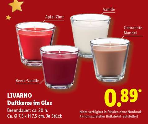 Livarno Duftkerze im Glas