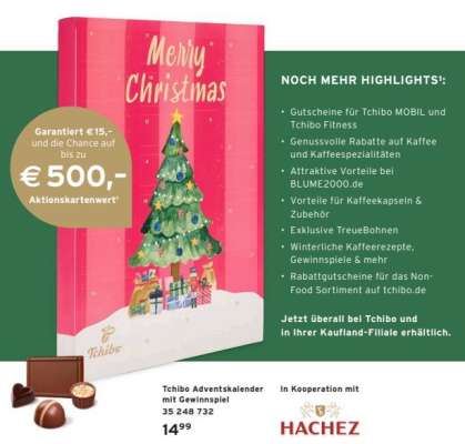 Tchibo Adventskalender mit Gewinnspiel