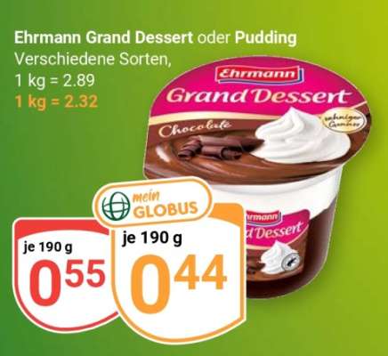 Ehrmann Grand Dessert oder Pudding